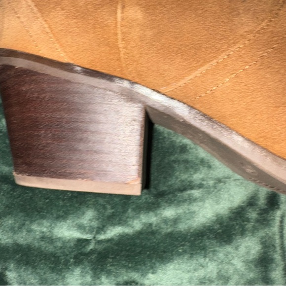 Women’s Brown Suede Ankle Boots with Square Toe and Stretch size 10 - Picture 6 of 11